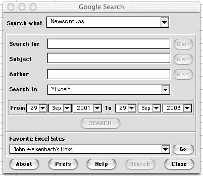 Google Search Newsgroup Search Screenshot
